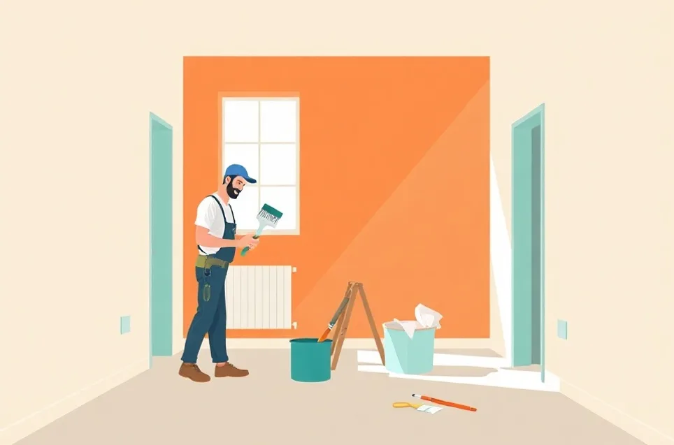 Intérieur rénové après travaux de peinture à Romans-sur-Isère